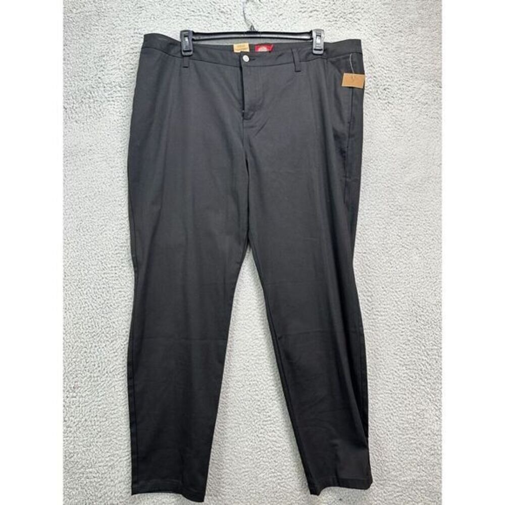 Dickies Pants Womens 22 Black Juniors Khaki Skinny Original 4 Pocket Twill NEW